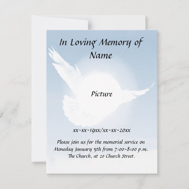 Invitation Mémorial de paix (Devant)