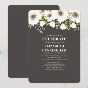 Invitation Mémorial des fleurs et des oliviers modernes