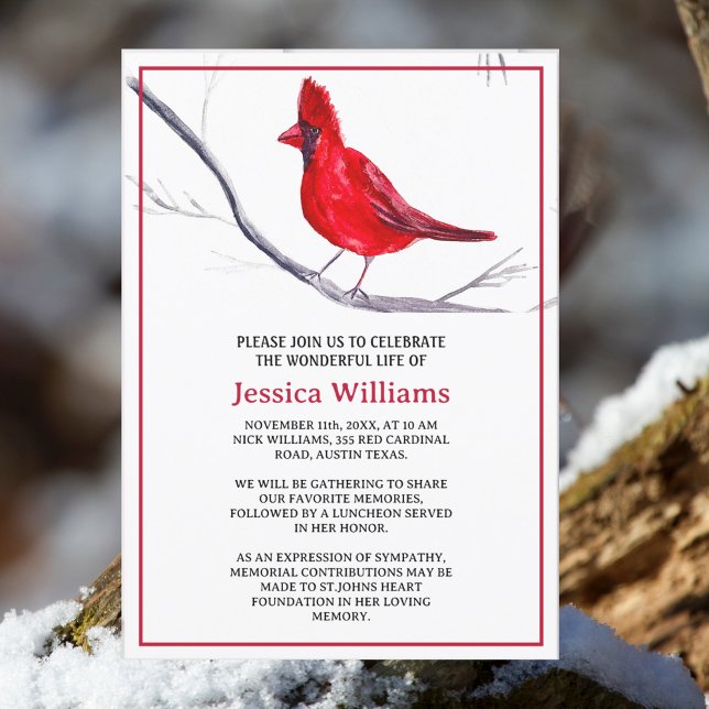 Invitation Mémorial du Cardinal Rouge pour la célébration de  (Créateur téléchargé)