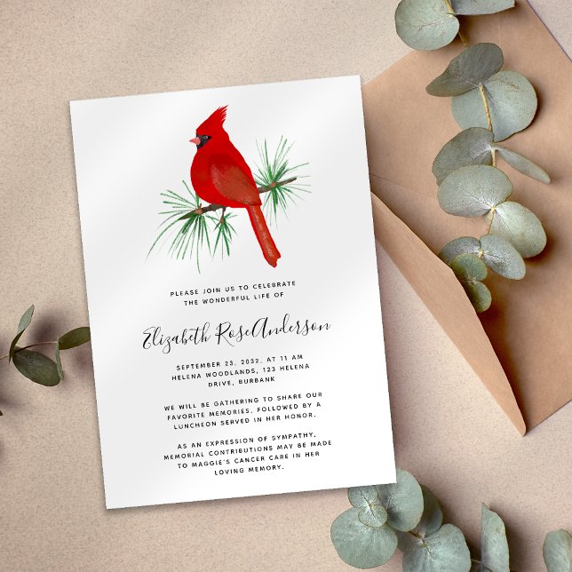 Invitation Mémorial du Cardinal Rouge pour la célébration de  (Créateur téléchargé)