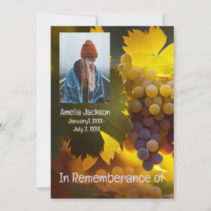 Invitation Mémorial Service Grappes vignoble Pays des vins