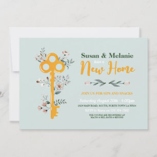 Invitation Ménage de la maison Nouvelle Maison Clé Florales M