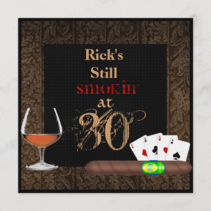 Invitation MENS 30e anniversaire Cigars,INVITATIONS DE LA BRA