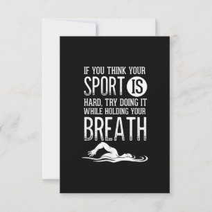 Invitation Mens Swimmer Swimmer pratique de natation