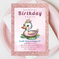 Mentions d'anniversaire de princesse canard mignon