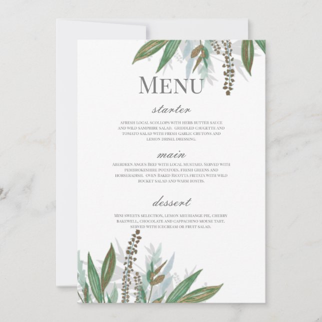 Invitation Menu (Devant)