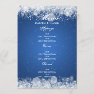 Invitation Menu Baby shower Nuit Parklebleu