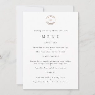 Invitation Menu de fête de Noël du logo de l'entreprise