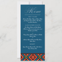 Menu de mariage plat géométrique architectural élé