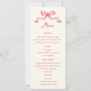 Invitation Menu Dîner Mariage Tiré À La Main Des Vaches Whims