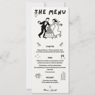 Invitation Menu d'invitation – Mariage Intime
