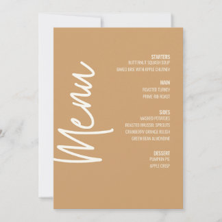 Invitation Menu Du Dîner Tain Moderne Thanksgiving Fall