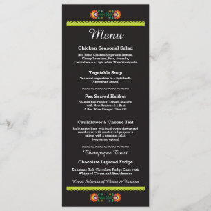 Invitation Menu Fiesta Party Mexicaine Mariage Réception