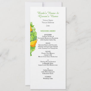 Invitation Menu Mariage Arbre à oreilles