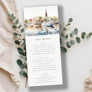 Invitation Menu Mariage d'aquarelle Annapolis Maryland