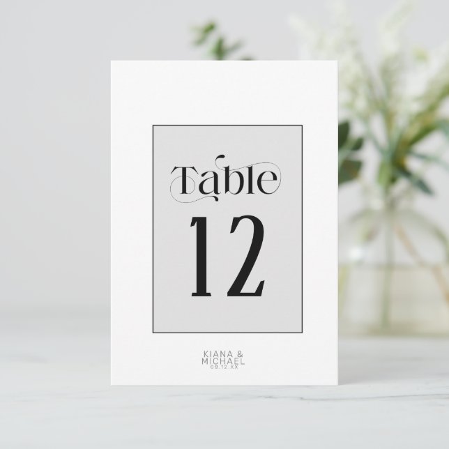 Invitation Menu Mariage moderne décoratif ID887 (Debout devant)