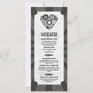 Invitation Menu Mariage Steampunk Mariage Cœurs Engrenages