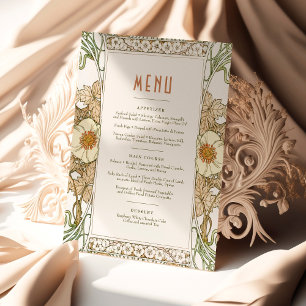 Invitation Menu Mariage Vintage Art Nouveau par Mucha Invitat