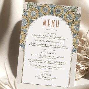 Invitation Menu Mariage Vintage Art Nouveau par Mucha Invitat