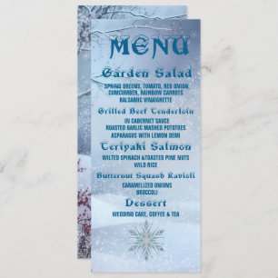 Invitation Menu Mariage Winter Wonderland