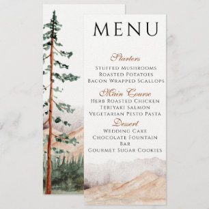 Invitation Menu Mountain View