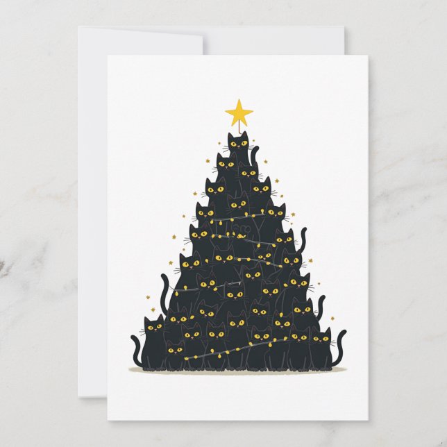 Invitation Meowny Christmas Joyeux Noël Catmas (Devant)