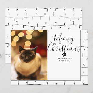 Invitation Meowy Christmas Pet Cat Christmas Card