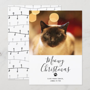 Invitation Meowy Christmas Pet Cat Christmas Card
