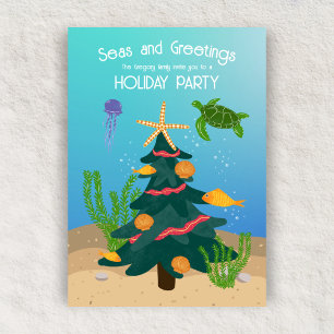 Invitation Mer amusante et salutations Ocean Nautical Holiday