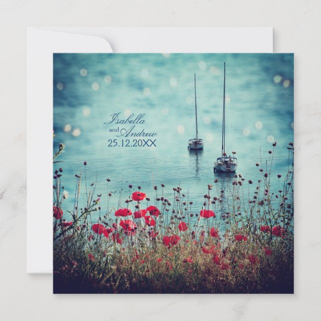 Invitation Mer magique de l'amour - Mariage (Devant)