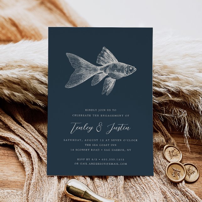 Invitation Mer profonde | Elegant Coastal Beach (Créateur téléchargé)