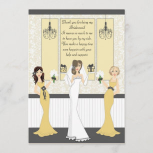 Invitation Merci Bridesmaid