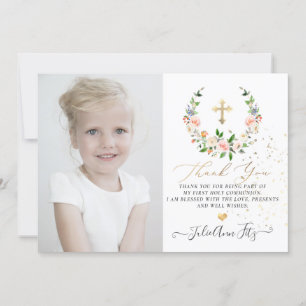 Invitation Merci de couronne Rose Pastel à l'aquarelle