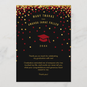 Invitation Merci de graduation Confetti, Parties scintillant