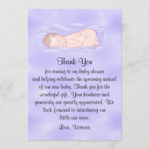 Invitation Merci de l'Baby shower Neutralité entre les sexes