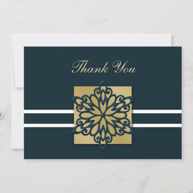 Invitation Merci de mariage d'hiver bleu (Devant)
