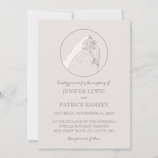 Invitation Merci d'être venu à notre mariage. Les amoureux s'