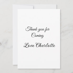 Invitation merci d'être venu nom du texte du message 