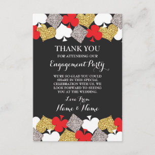 Invitation Merci Engagement Mariage Vegas Casino