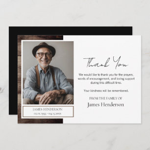 Invitation Merci funéraire Photo