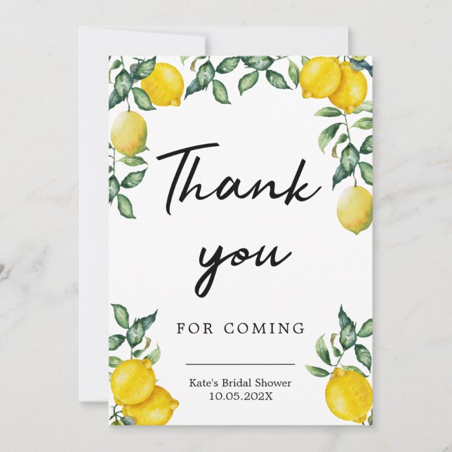 Invitation Merci Lemons (Devant)