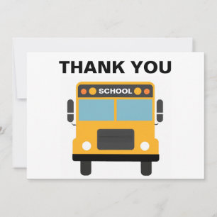 Invitation Merci Note pour le conducteur de bus scolaire