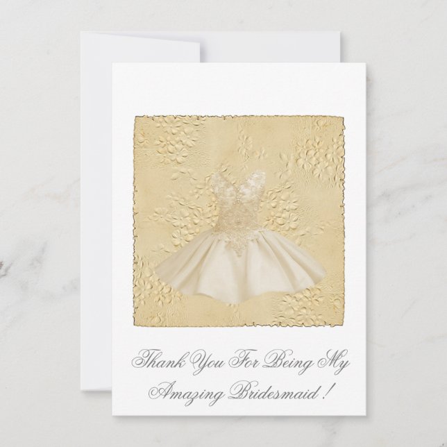 Invitation Merci personnalisé pour être ma servante (Devant)