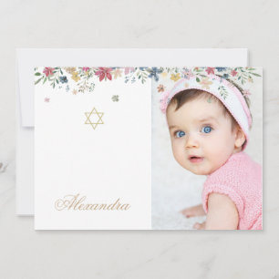 Invitation Merci Photo Religieux Joli Field Flower Card