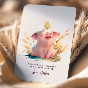 Invitation Merci pour célébrer notre fête des animaux de ferm