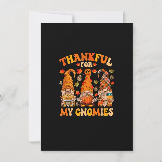 Invitation Merci Pour Mes Gnomies Mignonnes Gnome Merci Pour  (Devant)