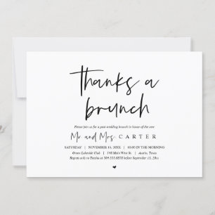 Invitation Merci pour un brunch, célébration après mariage