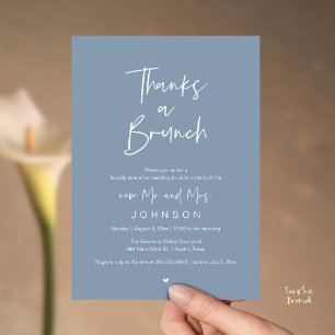 Invitation Merci pour un Brunch, Célébration de mariage post-