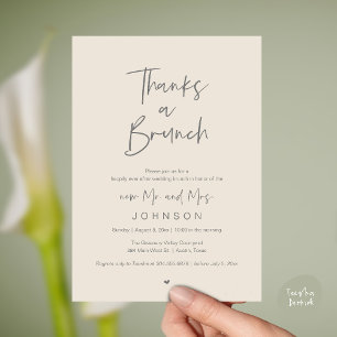 Invitation Merci pour un brunch, Célébration de mariage post-