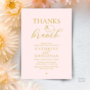 Invitation Merci pour un brunch, mariage moderne et élégant